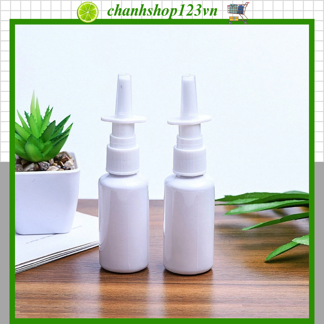 Chai xịt mũi phun sương thân trắng sữa, lọ xịt mũi rỗng chiết dung dịch phun sương - 10103