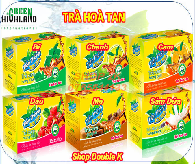 Trà hòa tan tiến thành hộp 24 gói x 10g