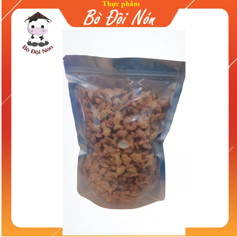 [HCM]500gr Bánh cá mắm hành cay mặn siêu ngon - Thương hiệu BÒ ĐỘI NÓN