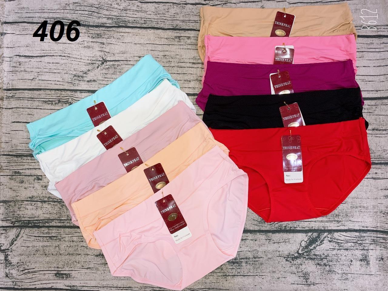 Combo 5 quần lót nữ thun lạnh trơn lưng 2 lớp thịnh phát 406