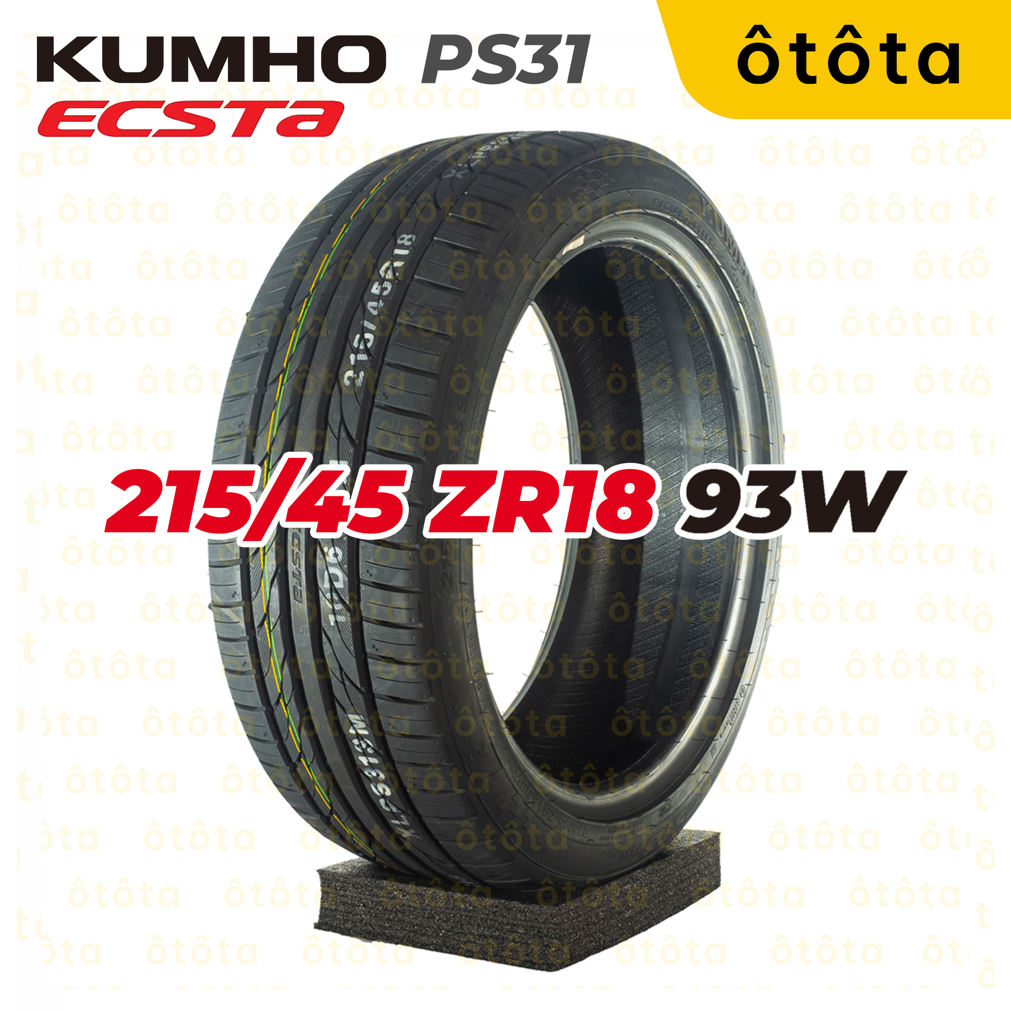 Lốp ô tô Kumho 215/45 ZR18 93W Ecsta PS31 – Chính Hãng BH 5 năm (215/45R18, 215 45 R18) Giá 3,858,473 Đồng*Miễn phí vận chuyển