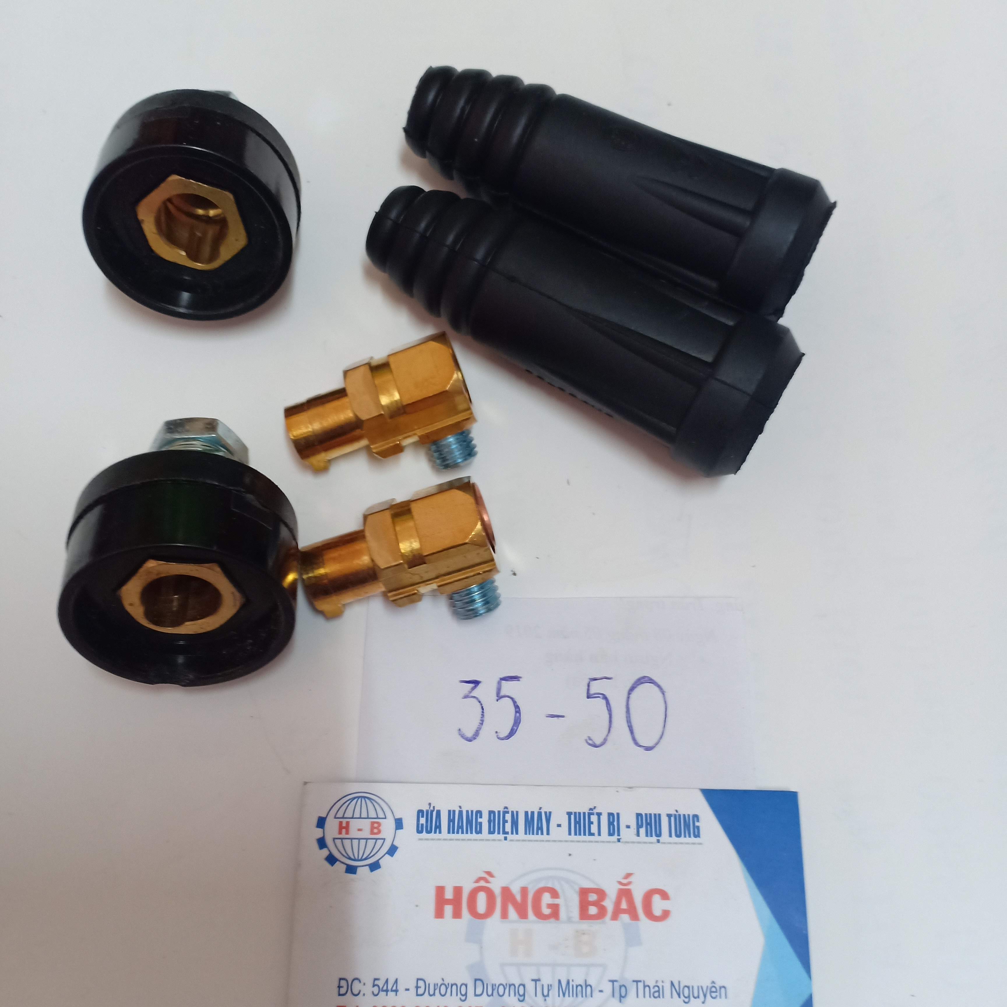 02 giắc đực và 02 giắc cái nối máy hàn loại to 35-50
