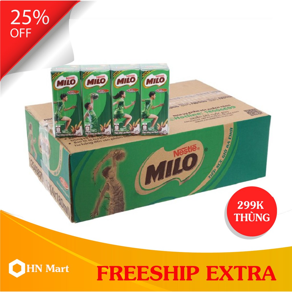 Sữa milo 180ml thùng 48 hộp