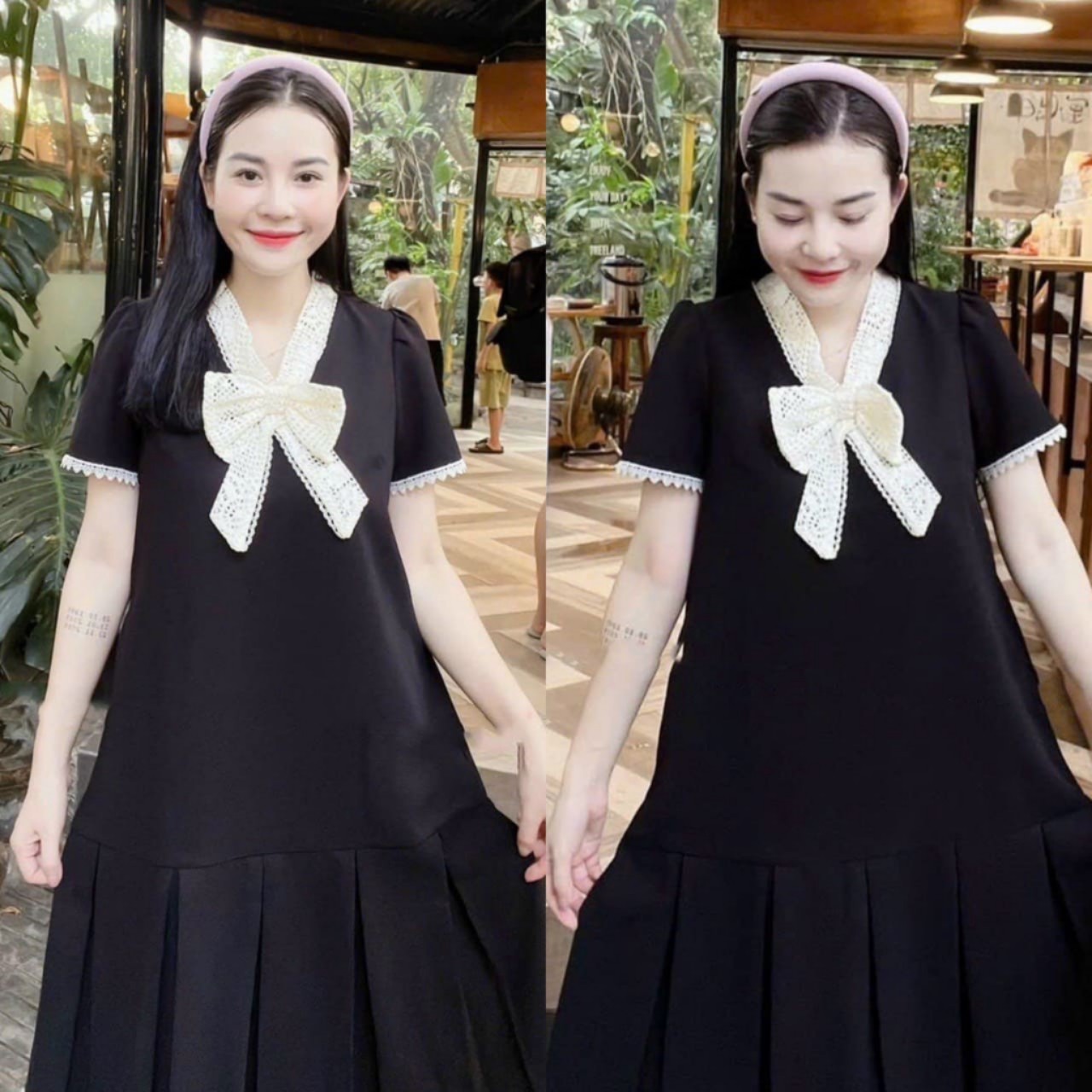 Váy bầu công sở siêu xinh-Đầm Bầu Hè Dáng Suông von nhẹ thời trang freesize từ 45-70kg