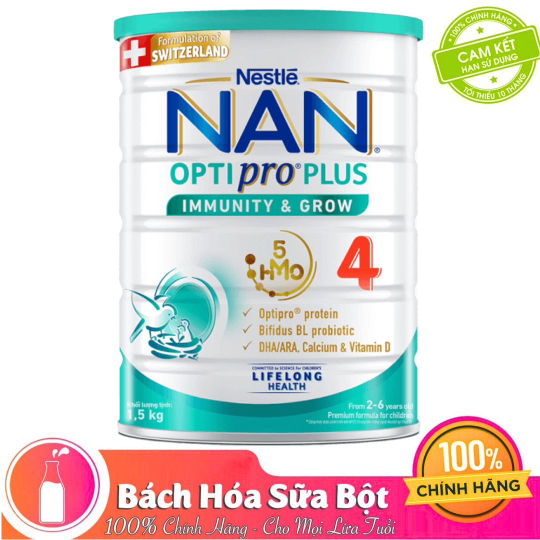Sữa bột Nan Optipro kid 4 & Pro4 1500g