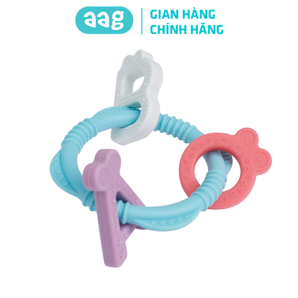 Gặm nướu cho bé AAG318 ngậm nướu chữ cái silicon mềm an toàn tiện lợi