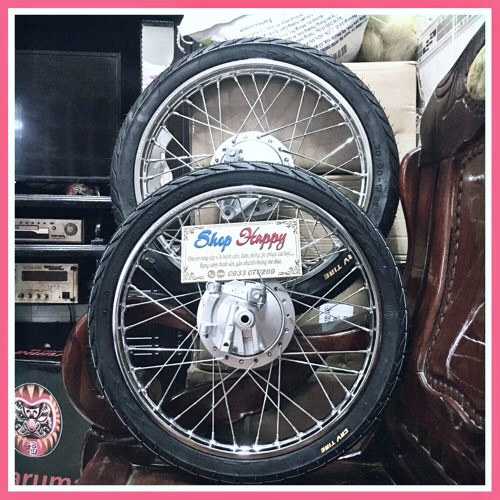 [HCM]Bánh căm Wave Dream niềng Union VD trc sau 1.2/1.4 full vỏ ruột kèm 2 má đùm.