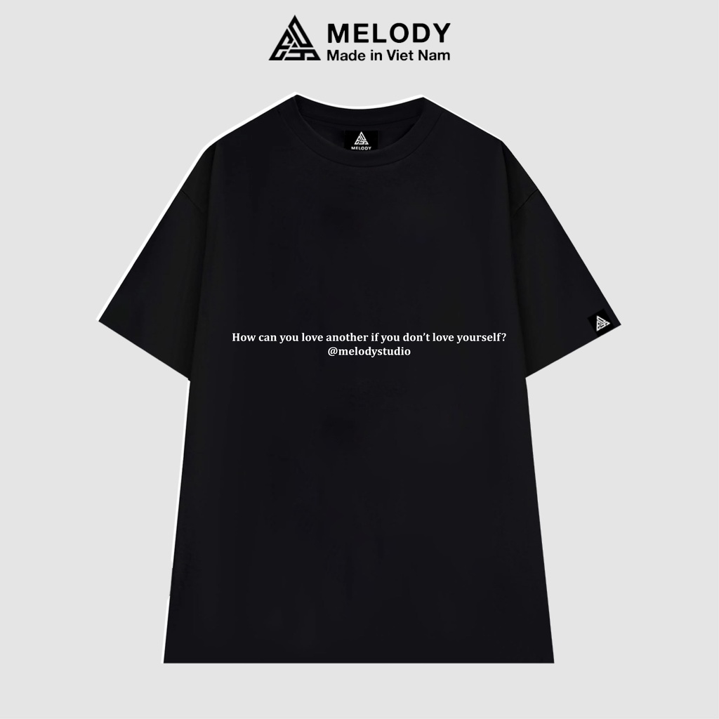 Áo thun unisex nam nữ tay lỡ form rộng oversize local brand melody, áo phông cotton 100% tee