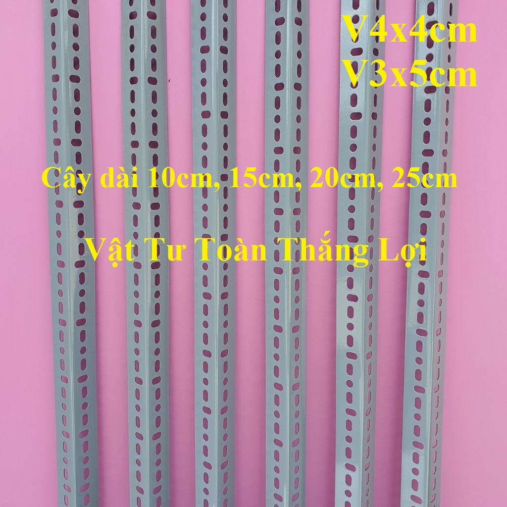 Sắt v lỗ đa năng v4x4cm hoặc v3x5cm