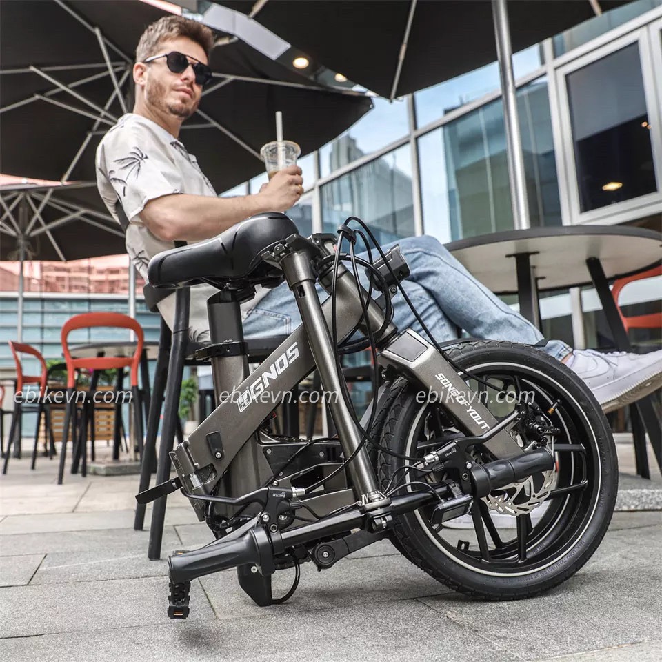 Xe đạp gấp trợ lực điện Jaunty CFK-4S - MẪU MỚI NHẤT 2023