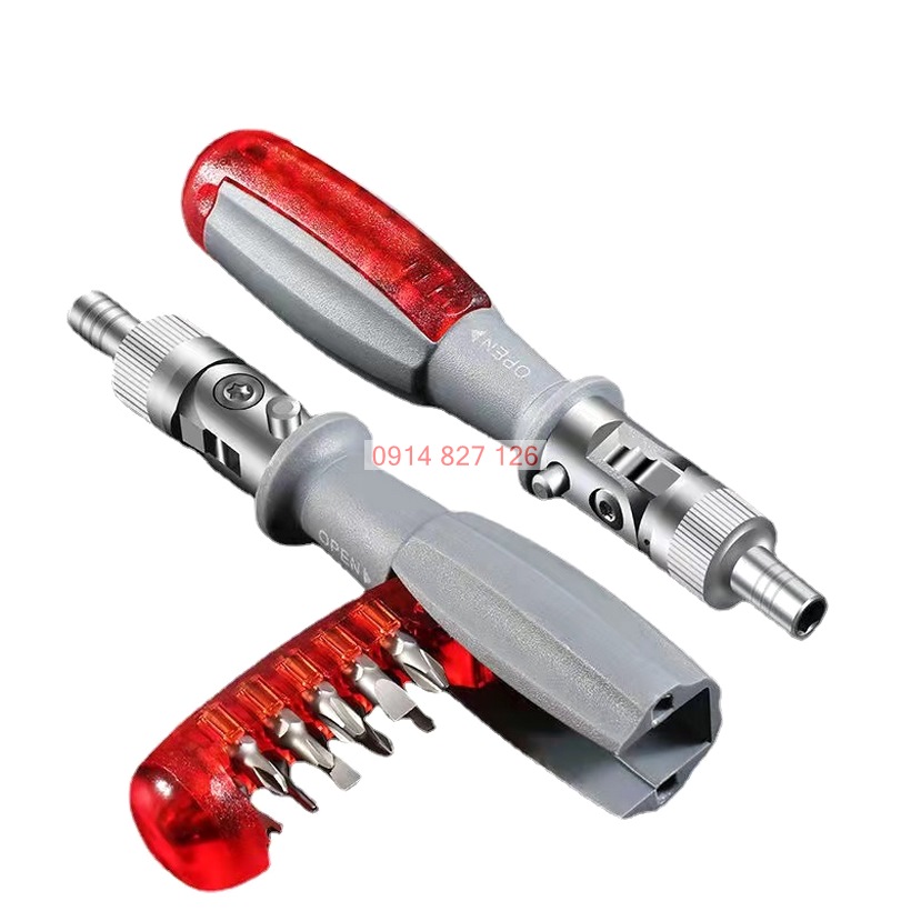 Tua vít đa năng đa góc 180 độ kapusi, bộ tô vít 10 trong 1 hãng kapusi japan, thép cr-v 6150, bh 12 tháng cx5