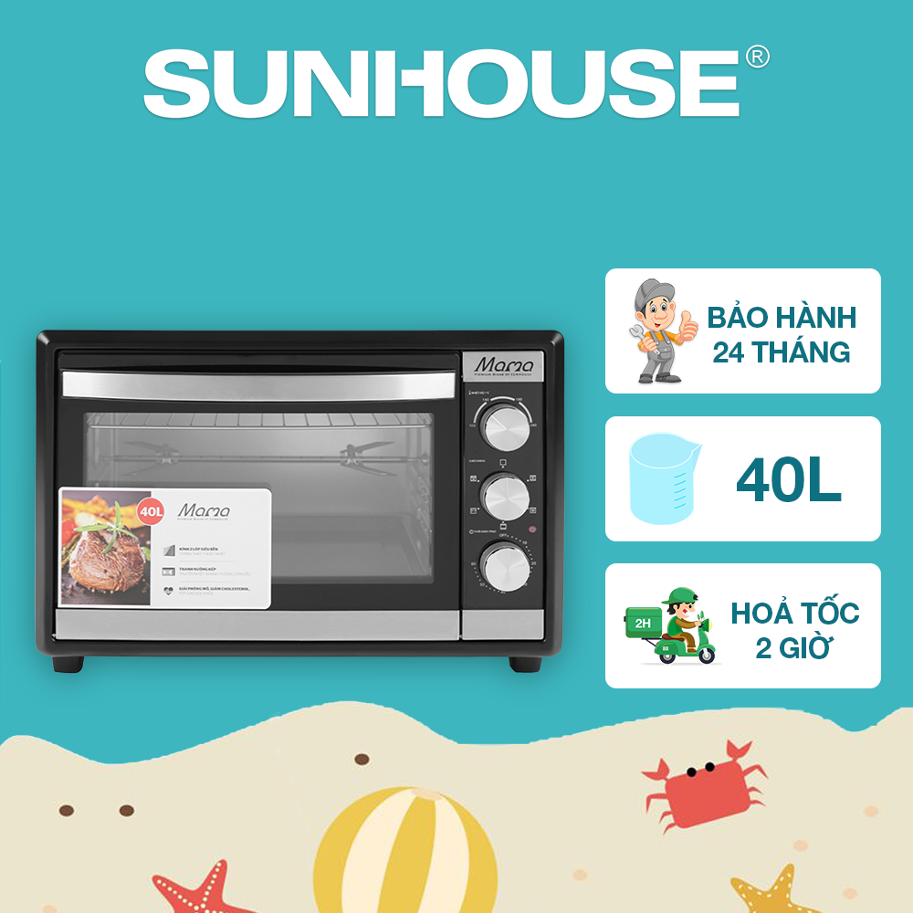Lò nướng 40L SUNHOUSE MAMA SHD4240 - Bảo hành 24 tháng