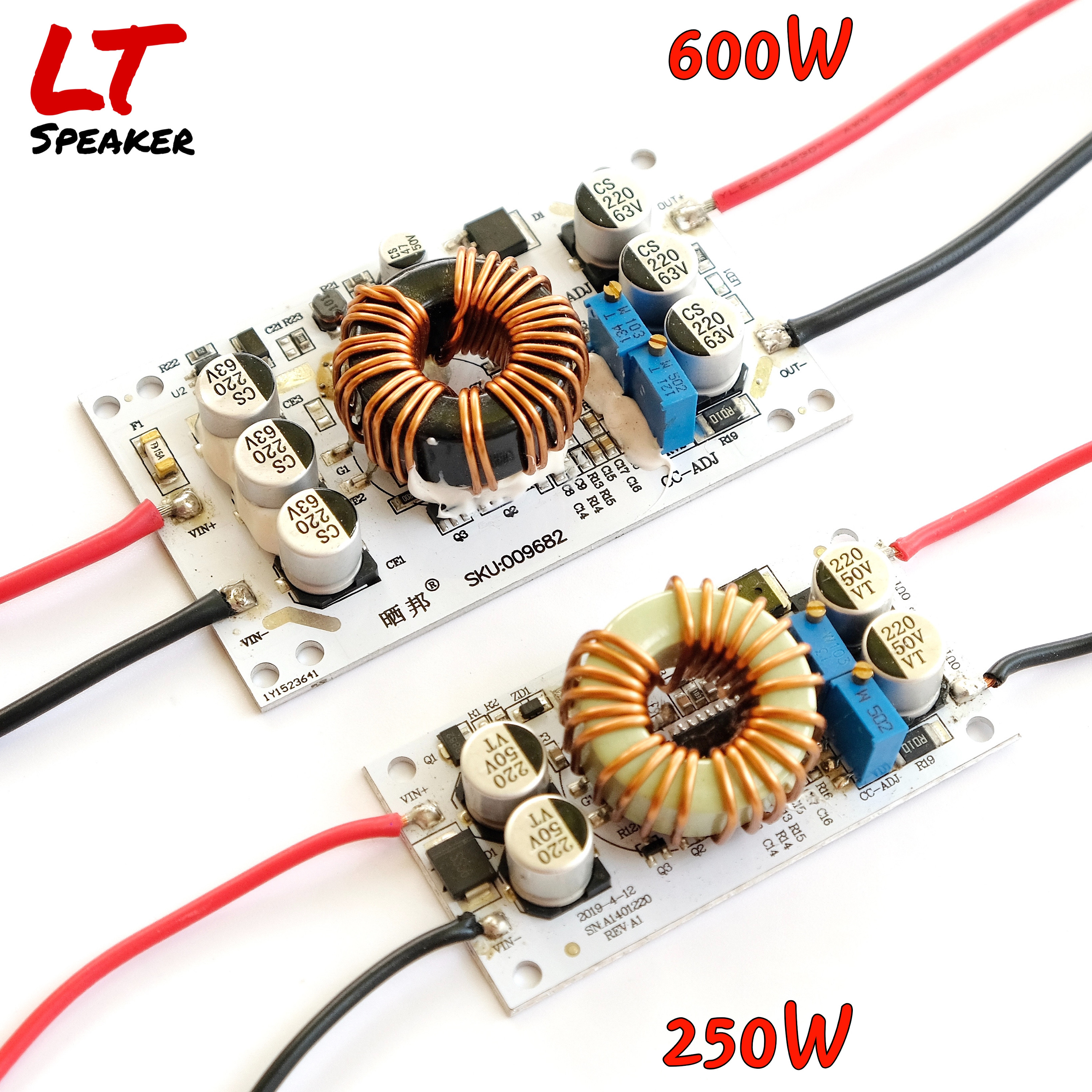 Mạch tăng áp, boost áp 250w dc 10-60v 10a đế nhôm tản nhiệt