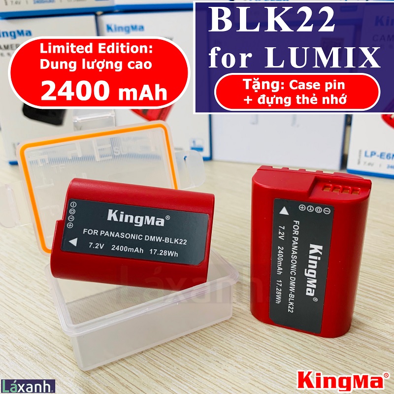 Pana lumix blk22 | pin và sạc máy ảnh blk22 dmw-blk22 cho lumix s5 s5k gh6 - chính hãng kingma