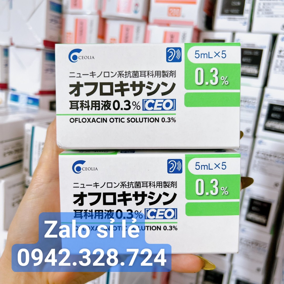 có sẵn chính hãng Nhật nhỏ tai Ofloxacin 0.3% viêm tai ngoài ,viêm tai