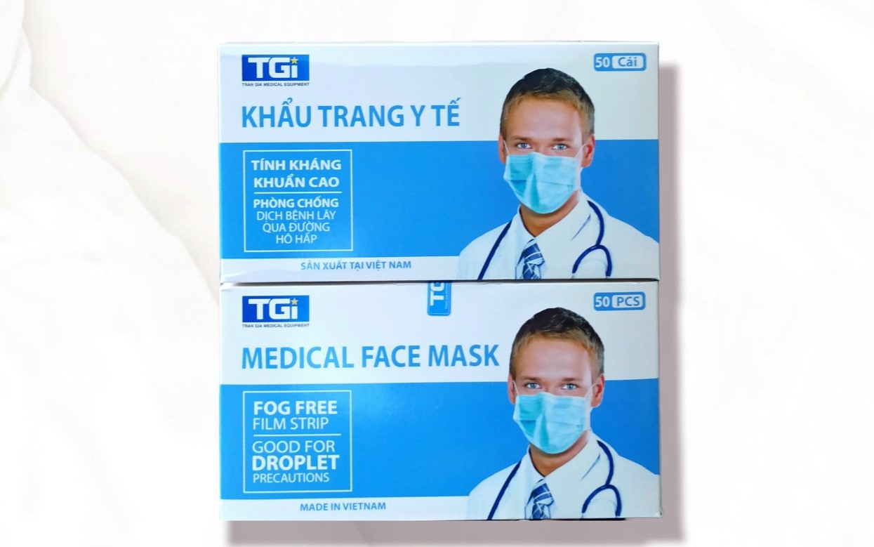 Combo 2 Hộp Khẩu Trang Y Tế 4 Lớp Trần Gia