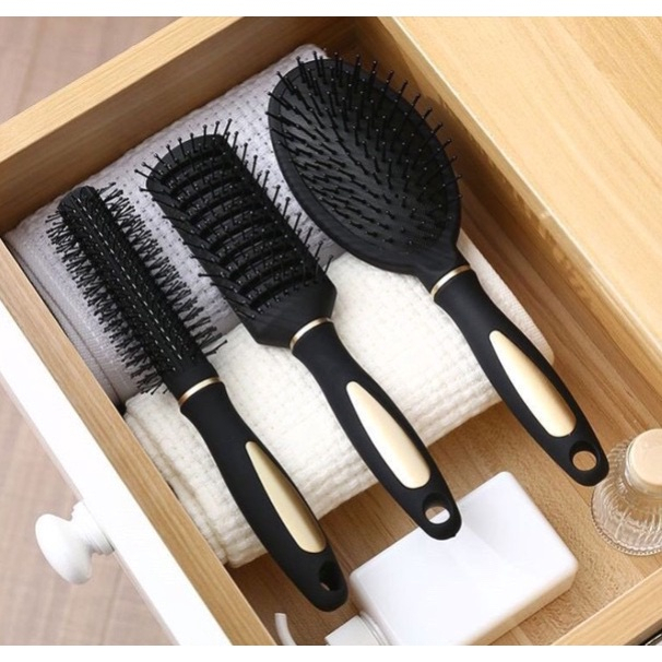Bộ 3 lược gỡ rối, tạo kiểu tóc cao cấp, tiện ích, hợp thời trang