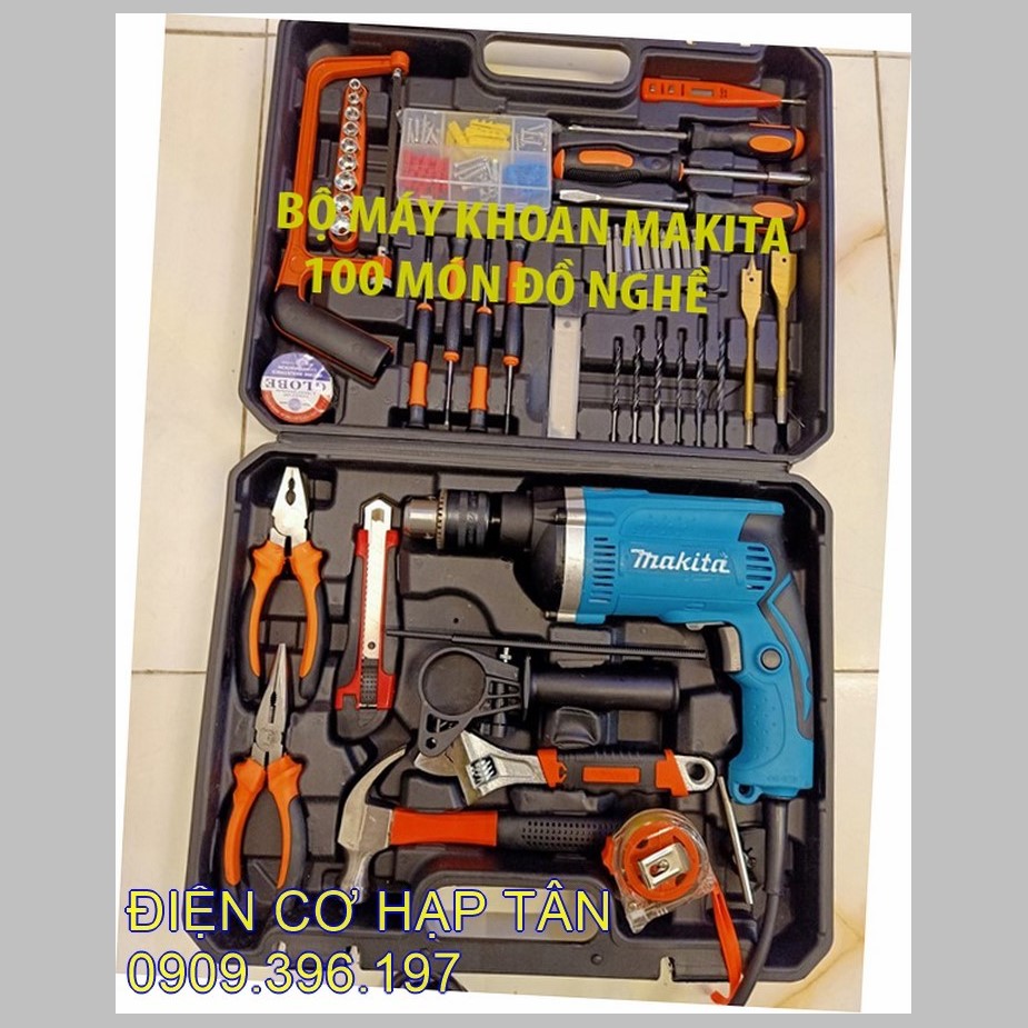Bộ máy khoan makita 1200w - rất mạnh - 100 món đồ nghề máy khoan makita 1200w rất mạnh 100 món đồ nghề