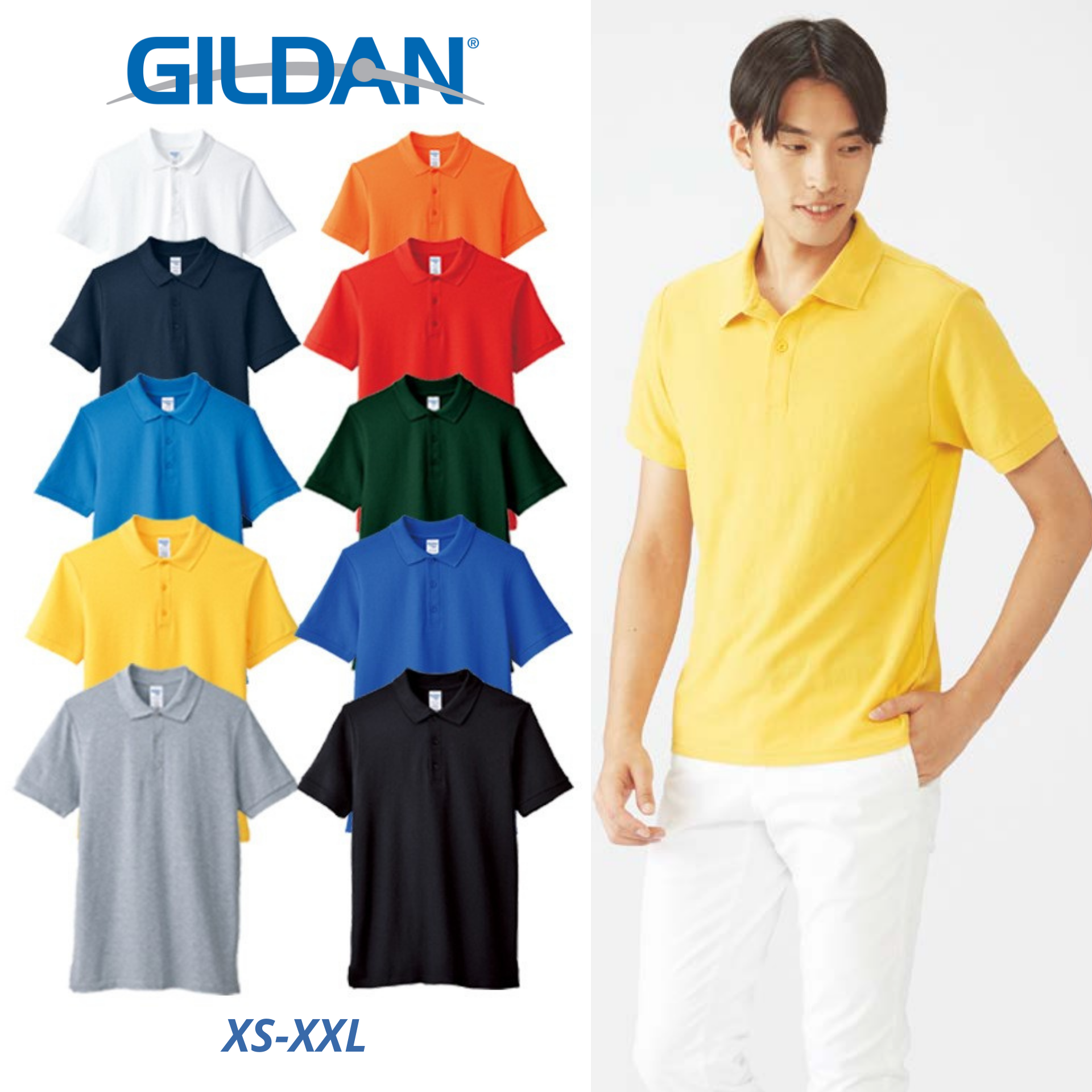 [HCM]Áo thun Polo Gildan Premium 100% Cotton