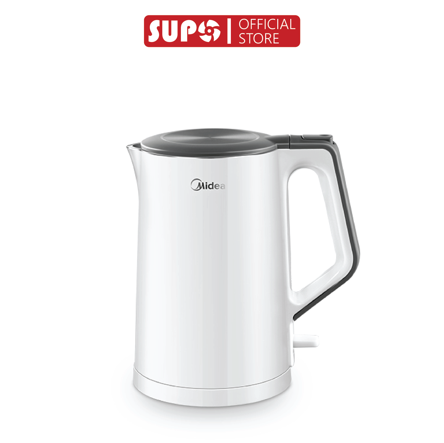 Ấm siêu tốc MIDEA đun nước siêu tốc 5 phút ấm siêu tốc cách nhiệt 2 lớp thép không gỉ dung tích 1,5L - Hàng Chính Hãng
