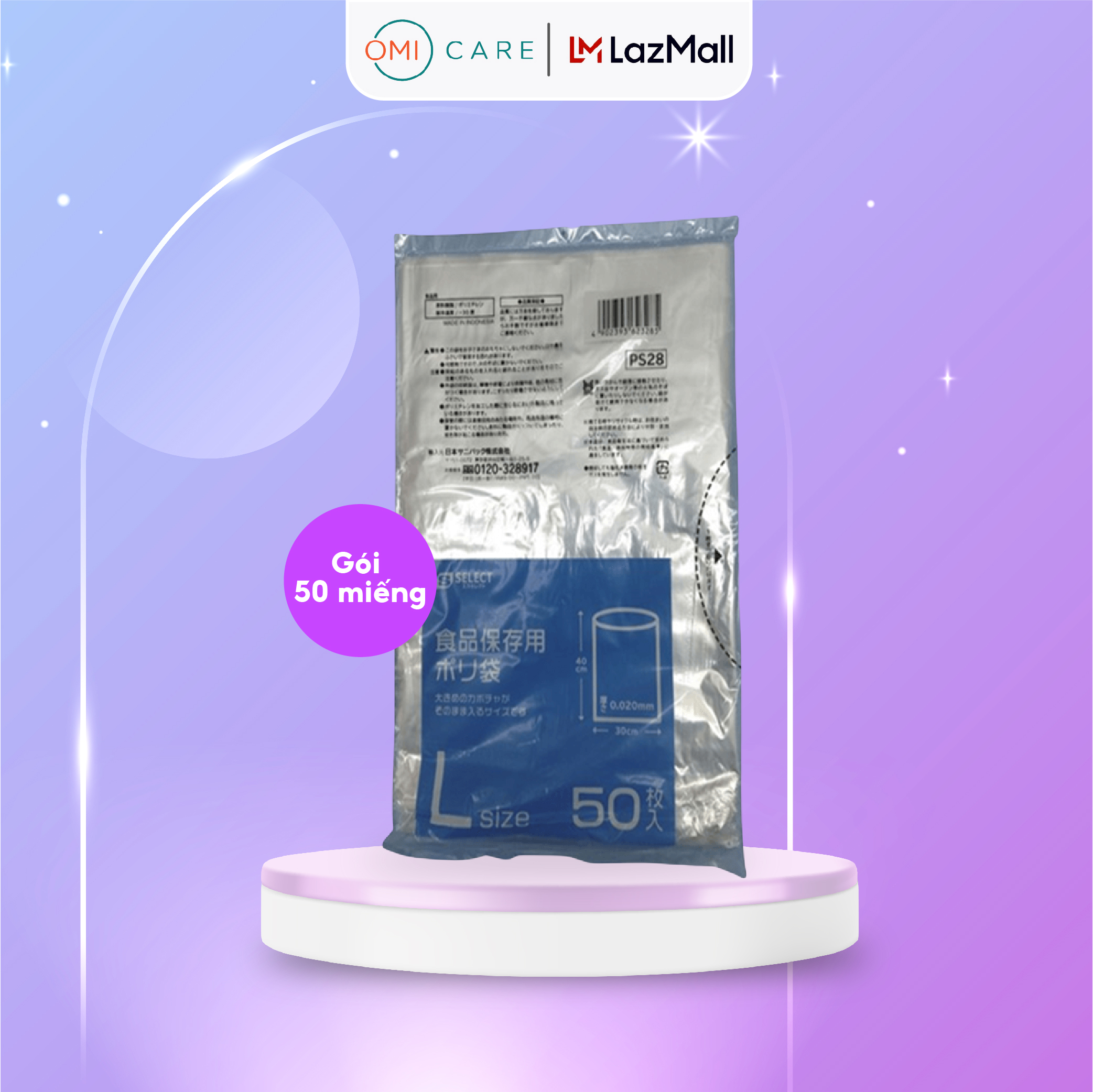 Túi Nhựa Bảo Quản Thực Phẩm S Select Nhật Bản (Size L)