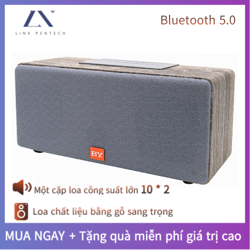 Loa Bluetooth Không Dây Di Động Bằng Gỗ, Loa Sound Bar Bluetooth 5.0 Tại Nhà, Hỗ Trợ Phát Lại Bluetooth / AUX / U Disk / TF Card