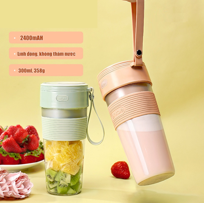 Máy xay sinh tố cầm tay DOTA Dung tích 300ml, Pin 2000 mAh [  Máy xay mini, máy xay thực phẩm, máy xay cầm tay]