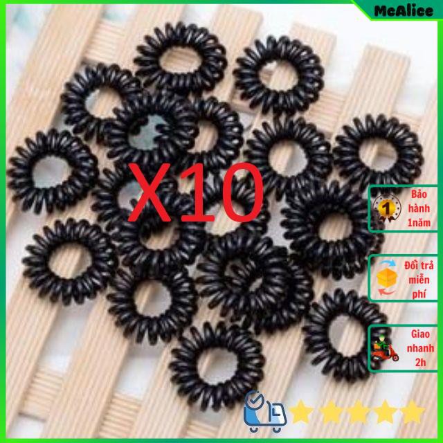 Combo 10 dây buộc tóc xoắn siêu dai siêu dễ thương