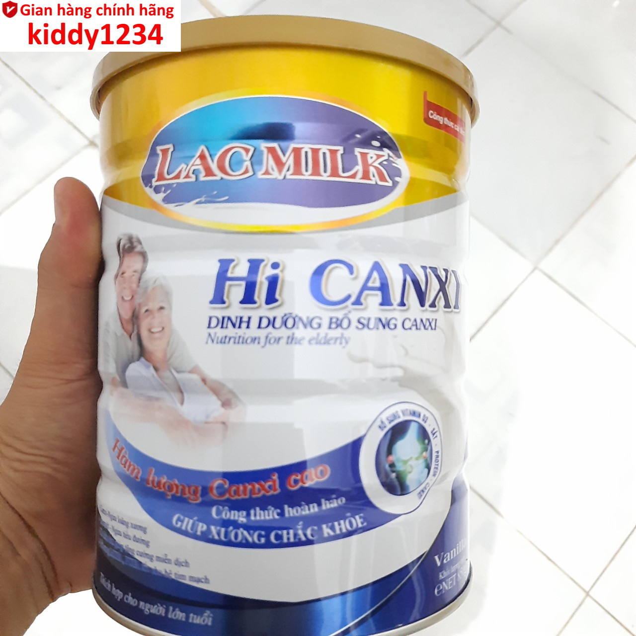 Sữa bột Lacmilk Hi Canxi 900g dành cho người già (date t5.2022) (kiddy1234)
