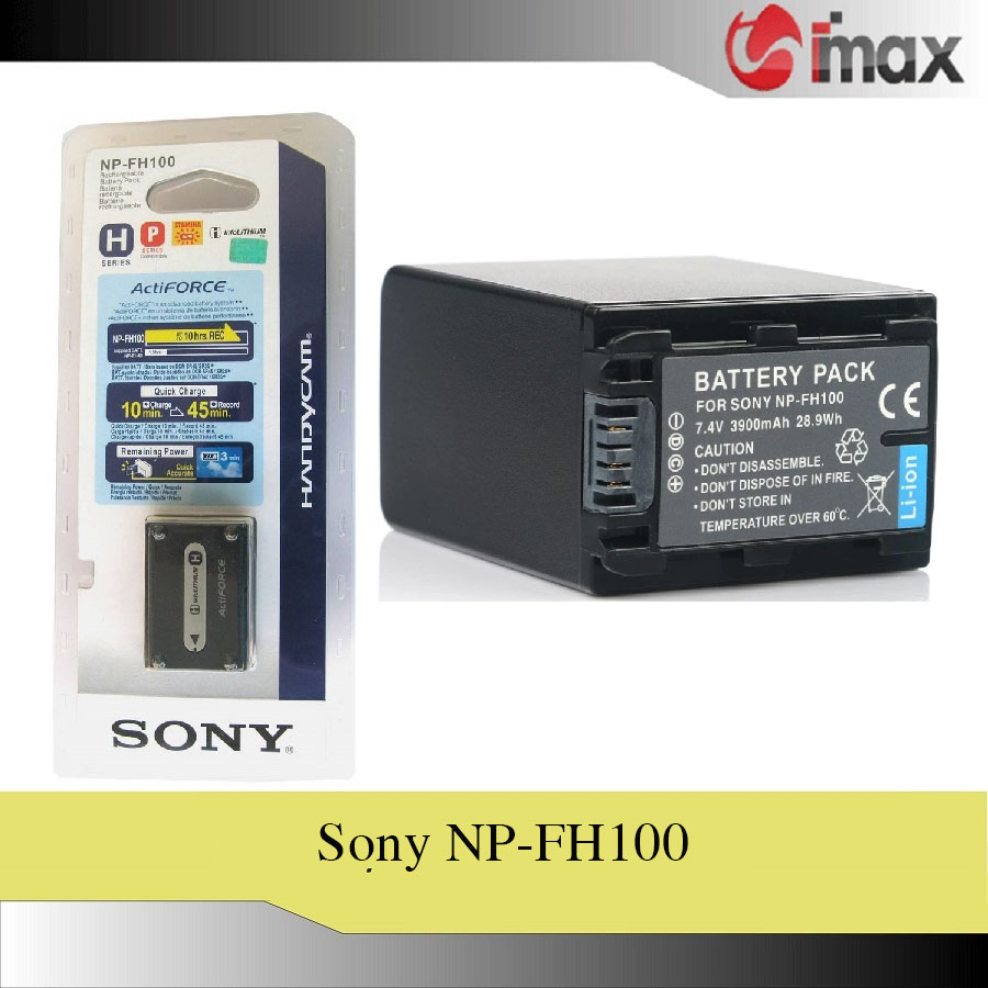 Pin thay thế pin máy ảnh sony np-fh100 - hàng nhập khẩu