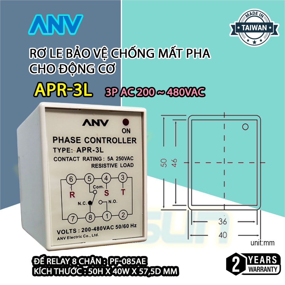 Rơ le bảo vệ chống mất pha cho động cơ