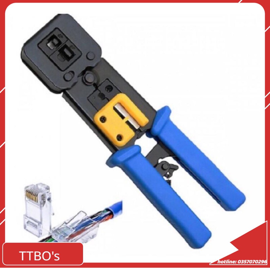 Kìm Bấm Mạng Bosi Tools Vàng Kìm xuyên thấu Kìm mạng xanh giá rẻ chất lượng tốt Ecoba