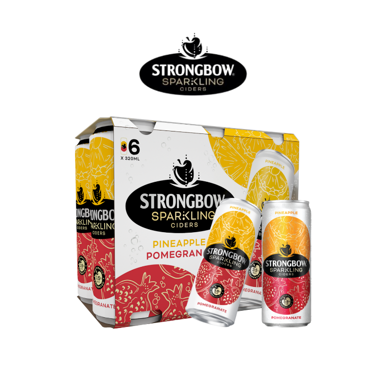 STRONGBOW SPARKLING CIDERS THƠM LỰU 6PCS/1PACK
