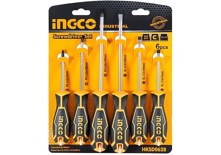 Bộ 6 tua vít ingco hksd0628