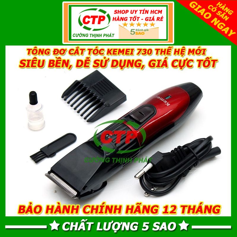 Tông Đơ Cắt Tóc Cho Bé Cắt Lông Chó Mèo KEMEI 730