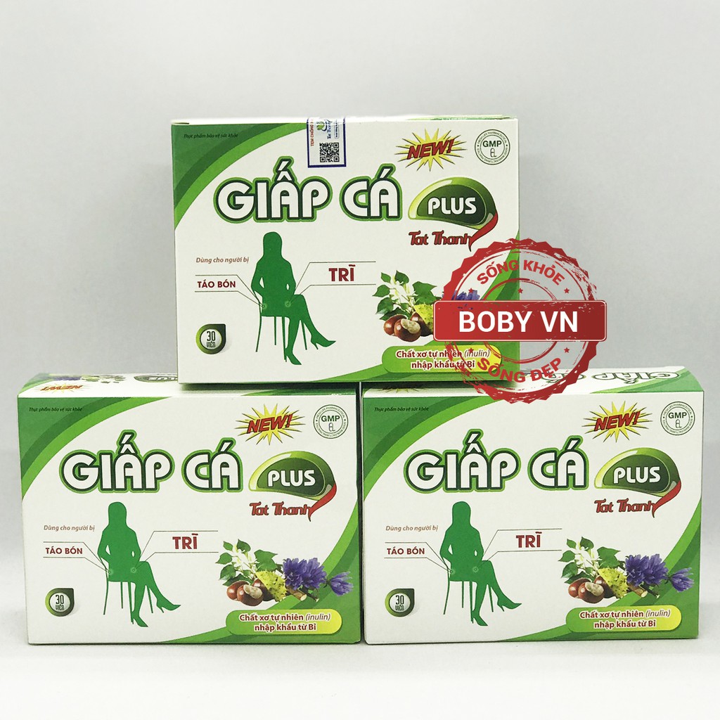 Viên uống giấp cá plus tất thành - dùng cho người bị táo bón, trĩ