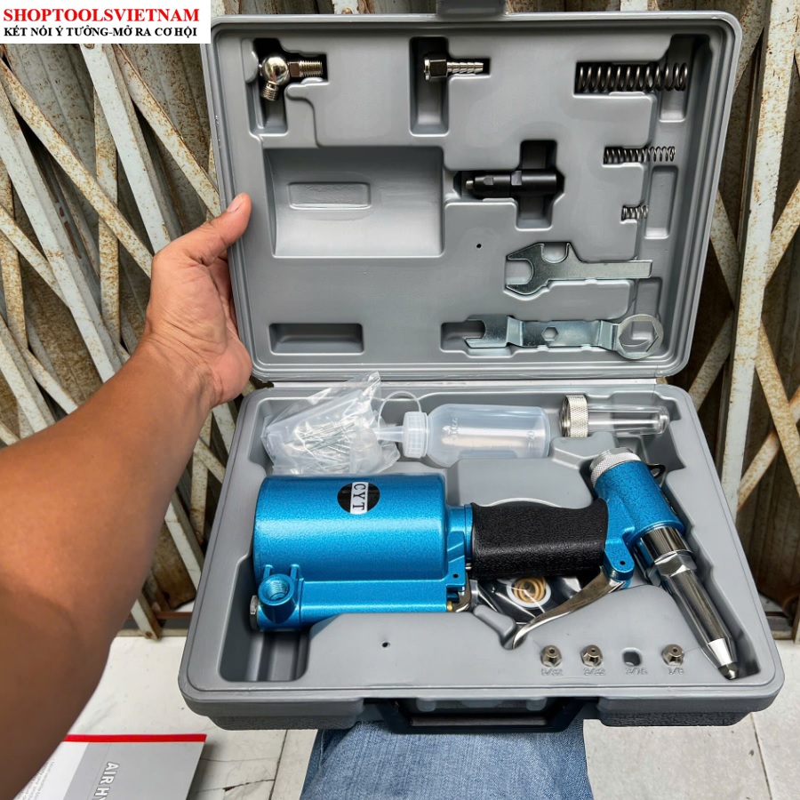 Máy rút  Rivet HƠI CYT 2.4 - 4.8mm, CY-2200K ( kèm theo 70 món phụ kiện)