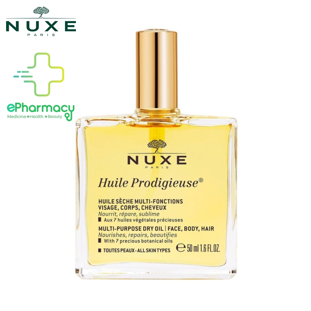 NUXE Dầu Khô đa năng Huile Prodigieuse Dry Oil dưỡng ẩm cho da mặt, body và tóc 50ml