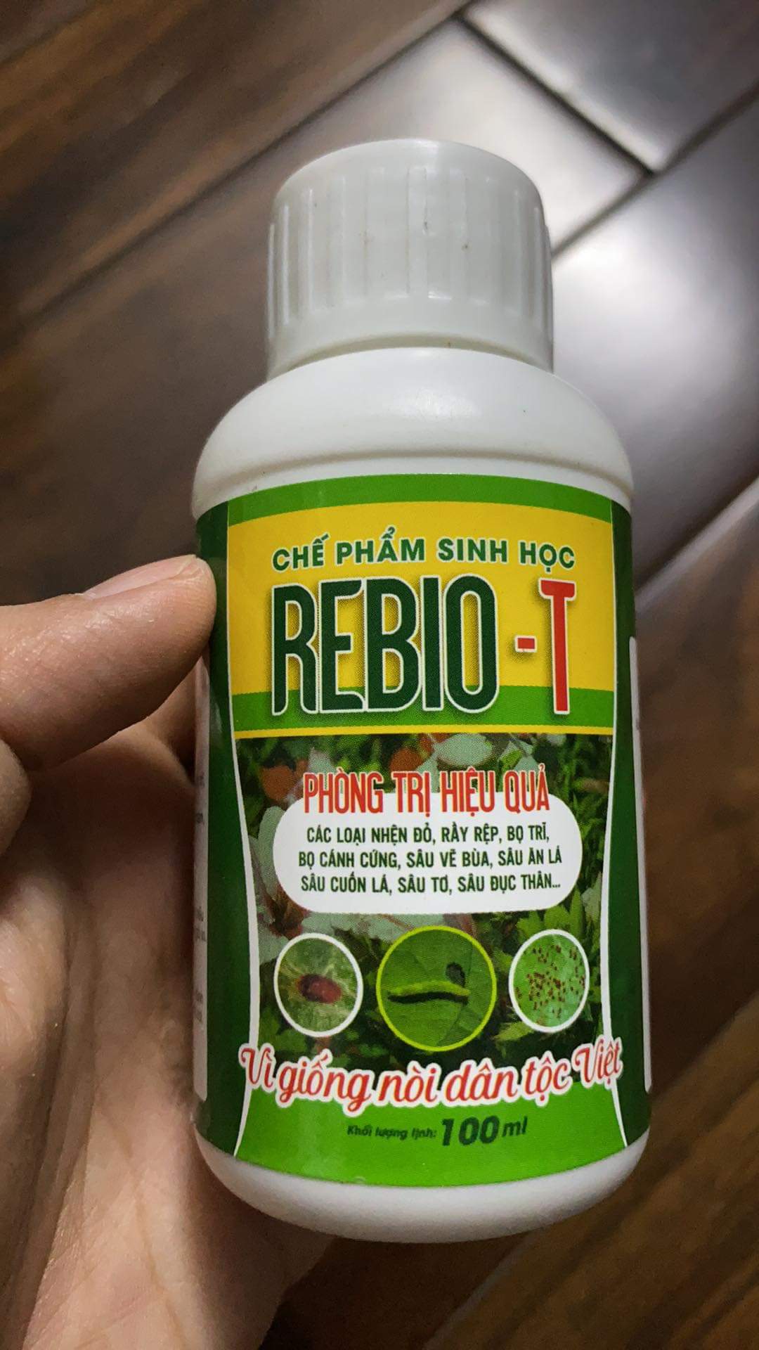 Chế phẩm REBIO T 100ml- đặc trị nhện đỏ, bọ trĩ, sâu ăn lá, sâu vẽ bùa, sâu cuốn lá... trên cây ăn quả, rau màu