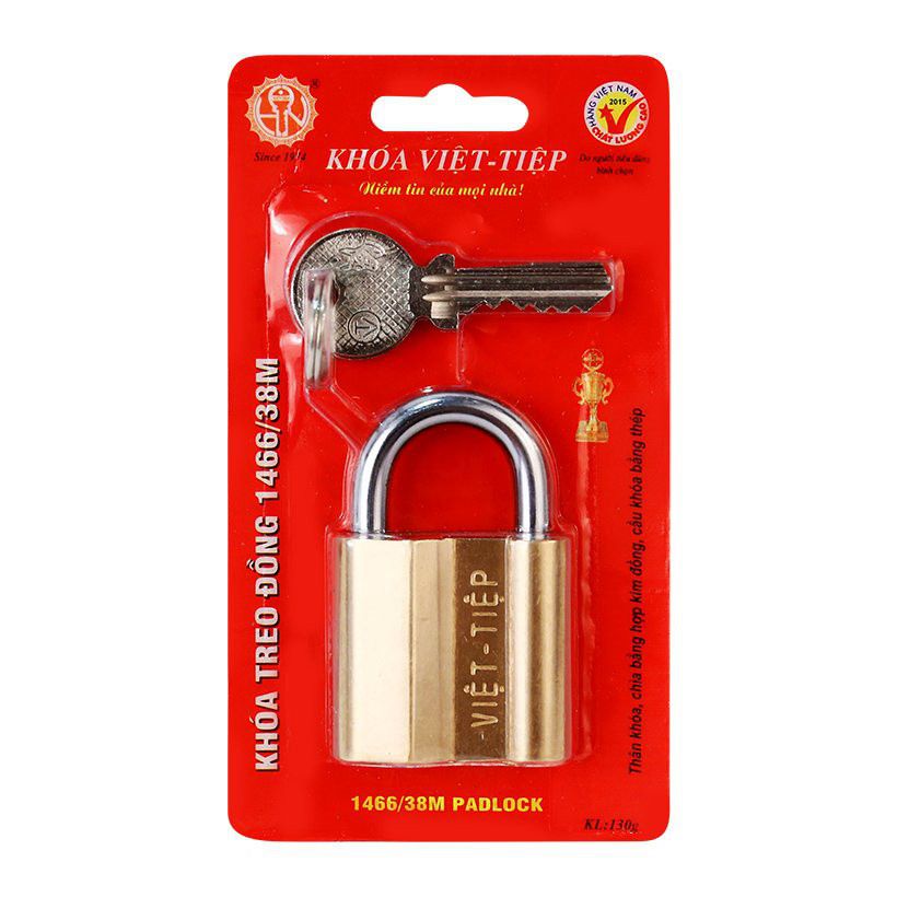 Ổ khóa treo đồng 4P VIỆT TIỆP 1466/38M