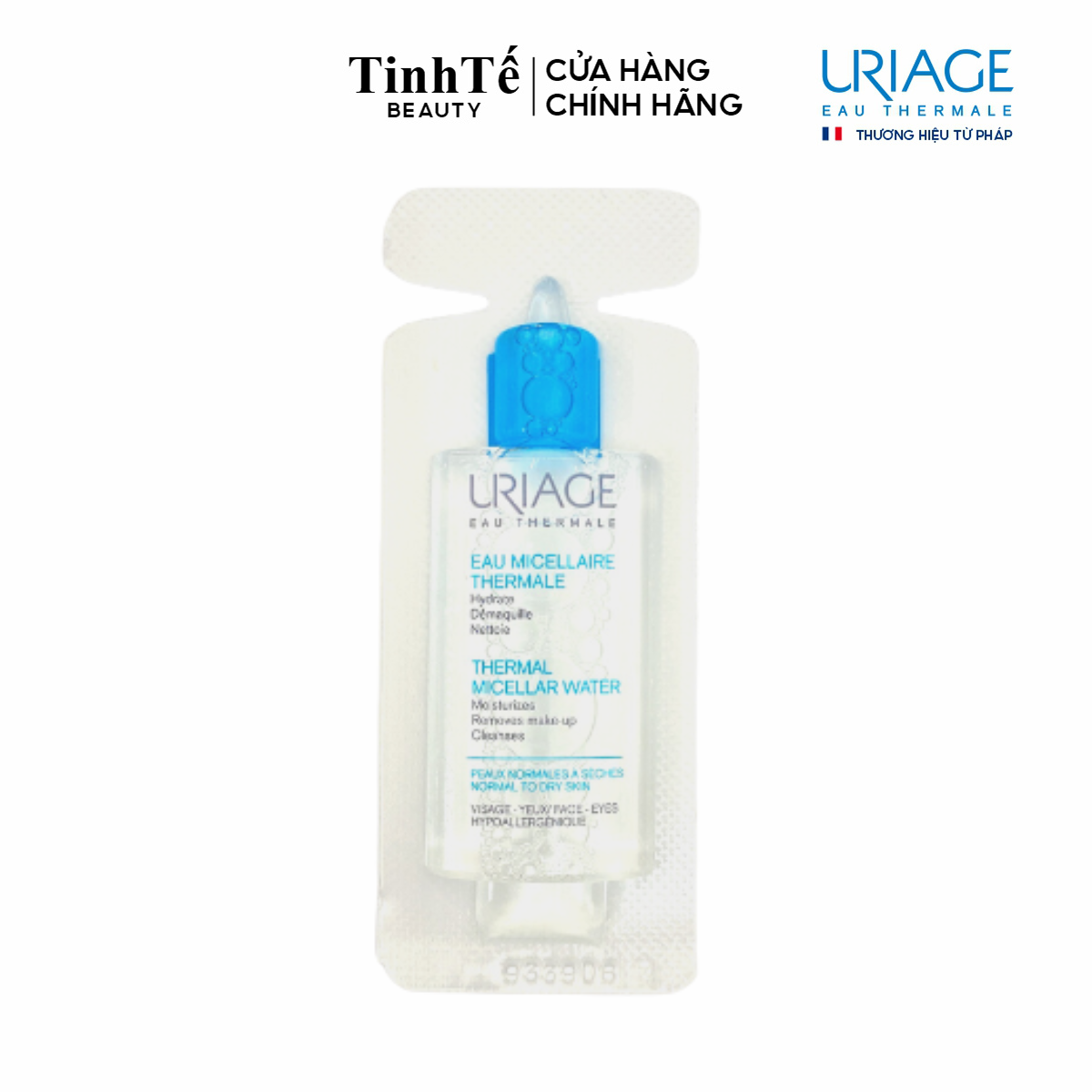 Nước tẩy trang dưỡng khoáng cho da thường, khô uriage eau micellaire thermale pns 8ml