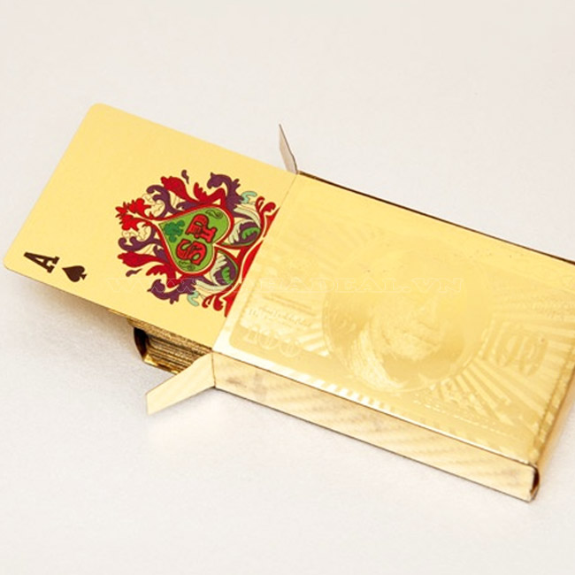 Bộ bài tây mạ vàng cực chất