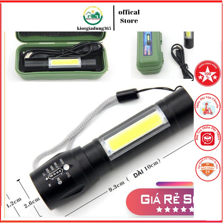 [] đèn pin mini siêu sáng police - đèn pin mini led siêu sáng giá rẻ