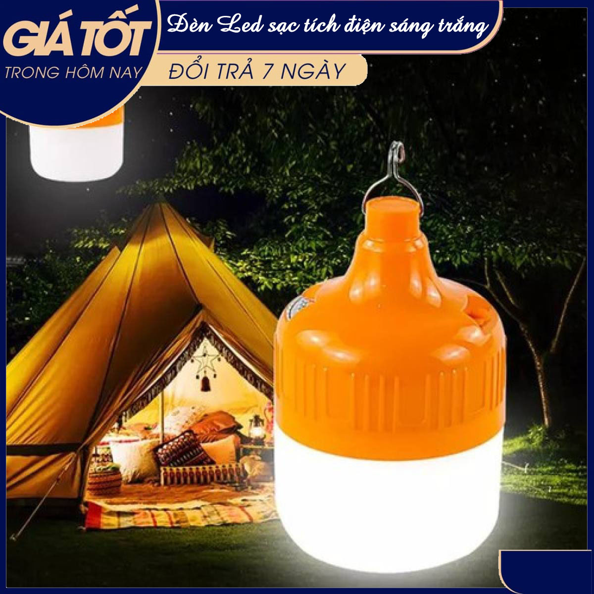 [Gia dụng thông minh] Bóng đèn tích điện 6-8h với 3 chế độ, Đèn Led ánh sáng trắng 30W + 60w, bóng đèn tiết kiệm điện, Đèn Led tích điện ánh sáng trắng ( Quý khách vui lòng chọn công suất phù hợp )