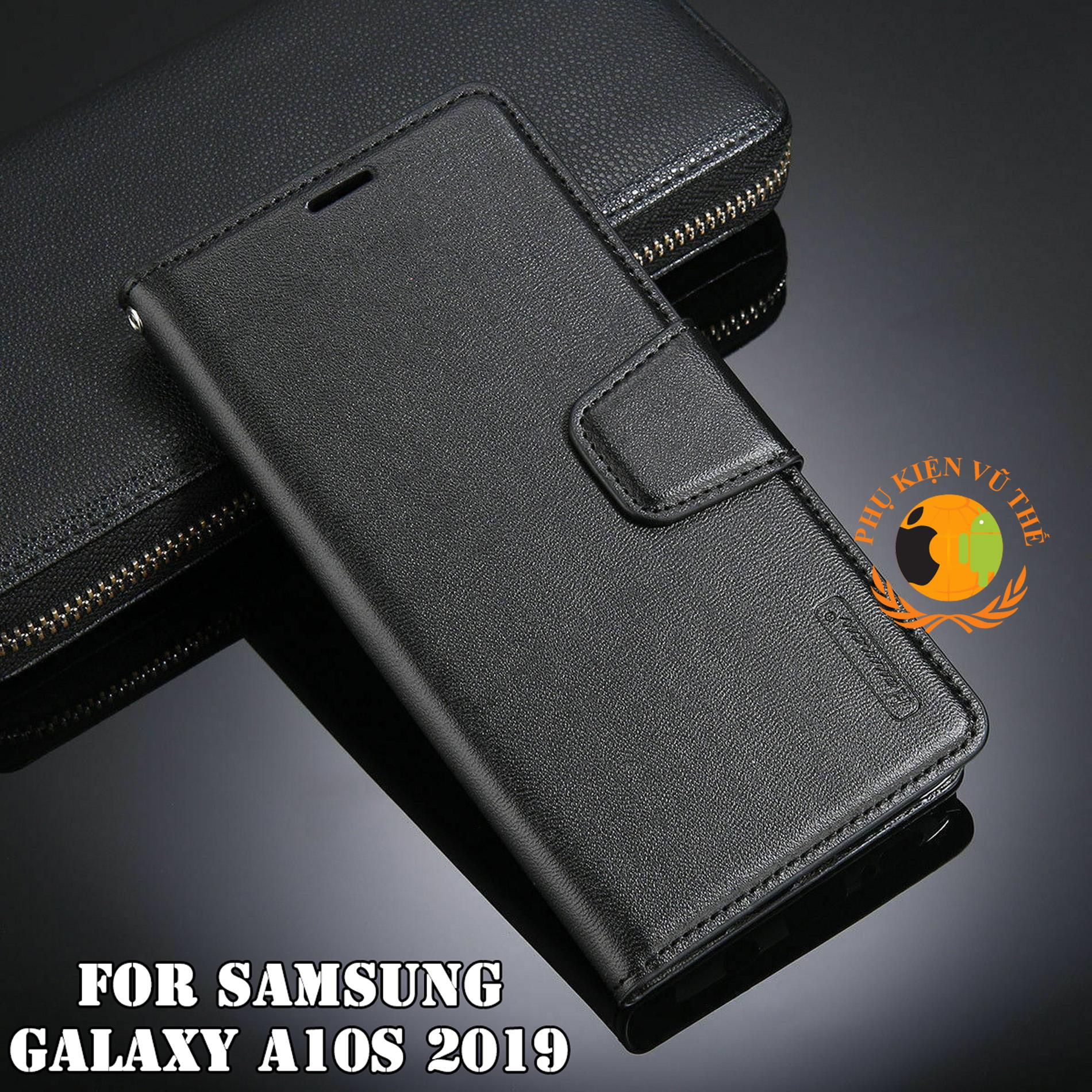 Bao Da Kèm Ví 2 in 1 Samsung Galaxy A10S 2019 Cao Cấp Hanman Hàn Quốc