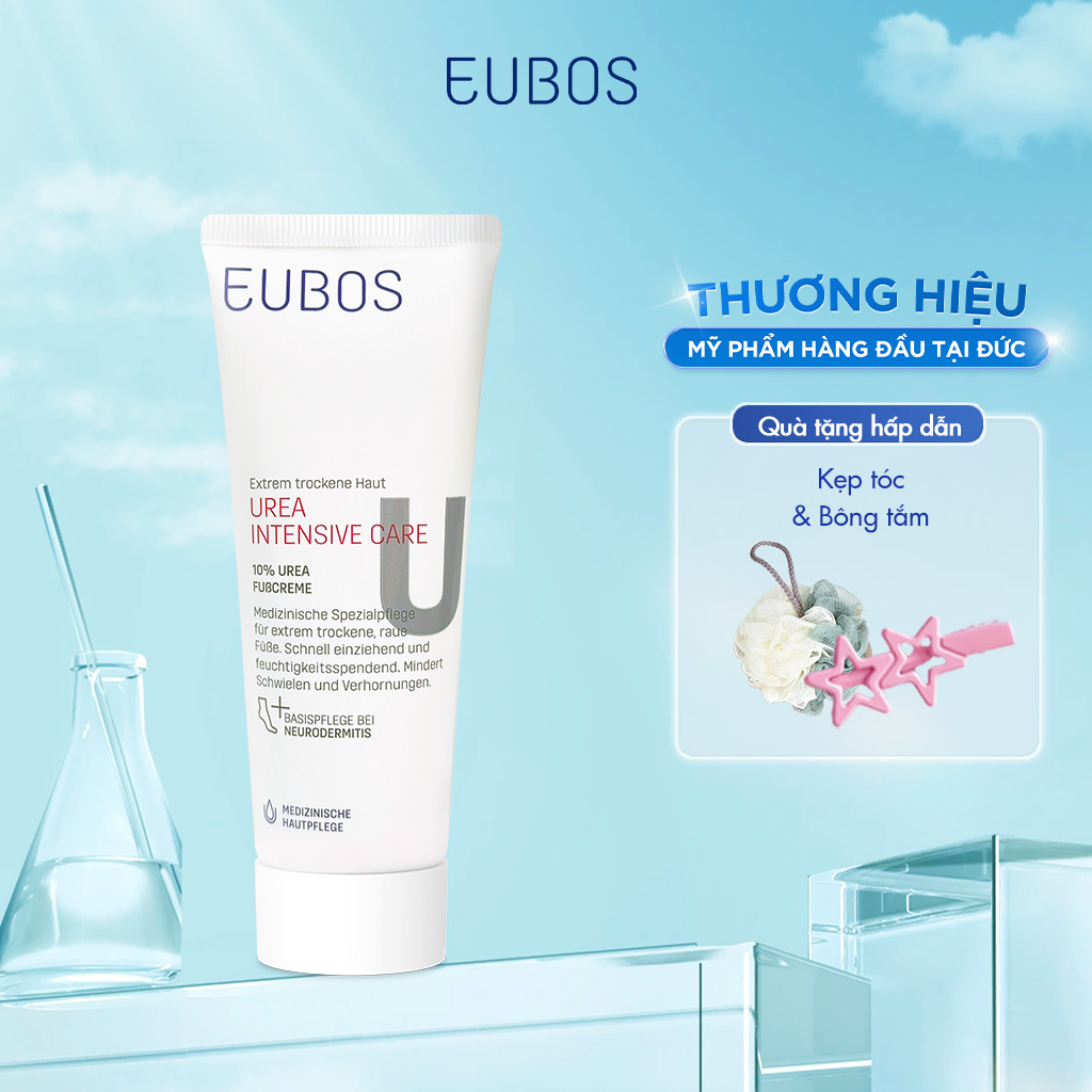 Kem dưỡng bàn chân ngừa da khô nứt nẻ eubos urea 10% foot cream 100ml - đức