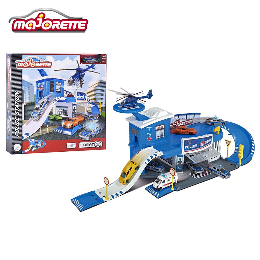 Bộ Đồ Chơi Mô Hình Trạm Majorette Creatix Police Station + 1 ô tô 212050012