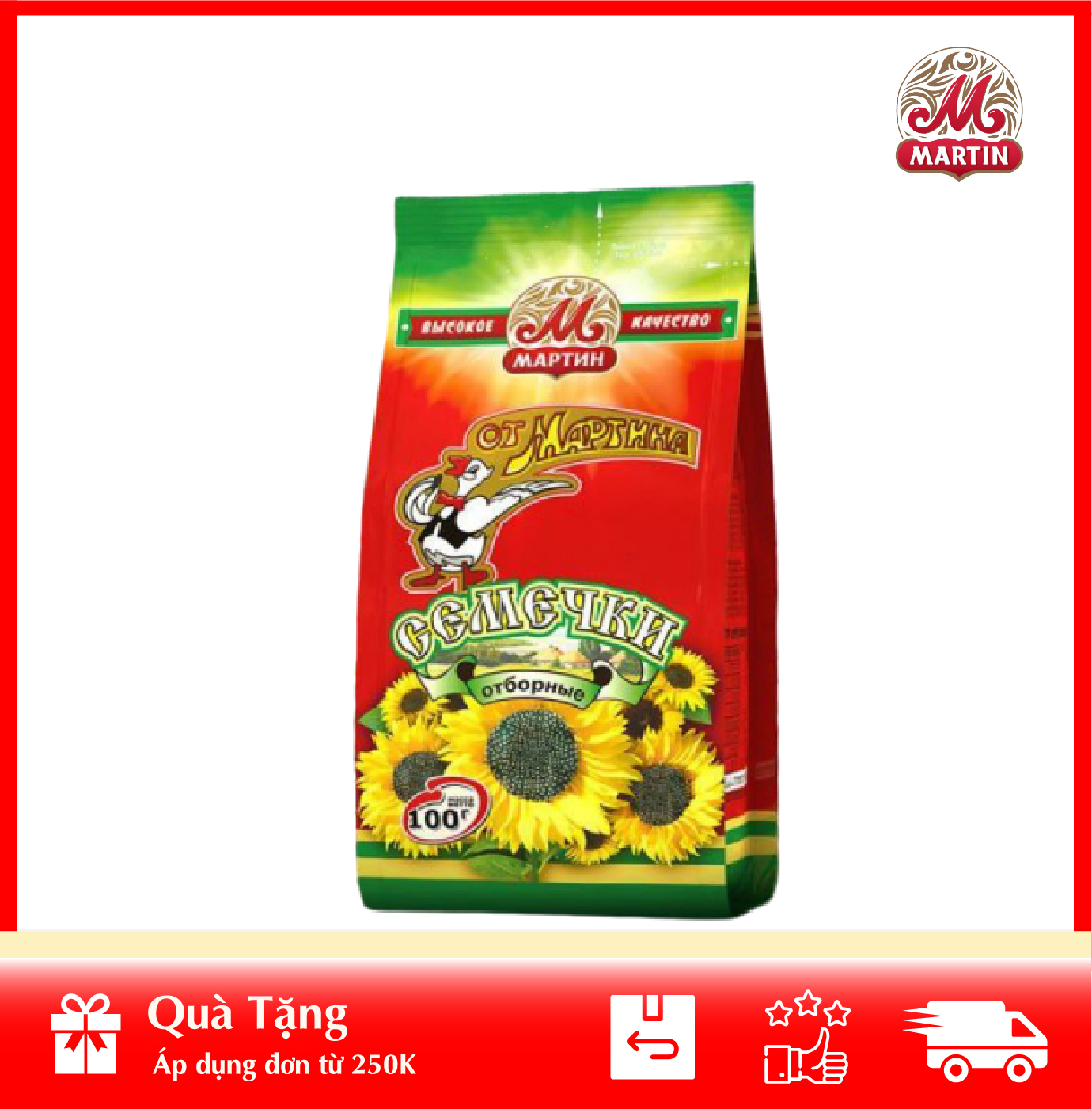 Hạt Hướng Dương Nga Martina 100g tốt cho tim mạch Havafoody