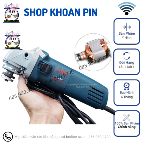 Máy mài boch 100 670w, máy mài góc, máy cắt cầm tay