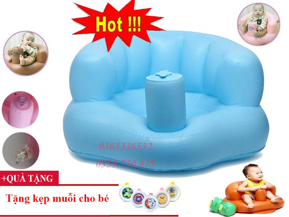 Ghế Hơi, Ghế Hơi Tựa Lưng, Ghế Hơi Cho Bé Tập Ngồi, Bơm Hơi Kèm Trong Sản Phẩm, Vỏ Cao Su Non Êm Cho Bé Dễ Ngồi, Chống Gù Lưng